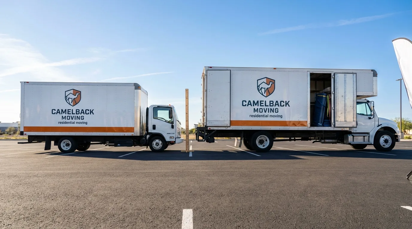 Moving truck size capacity guide in Hopwood